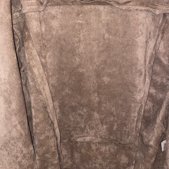 Women's Taupe Suede Jacket - Picture 7 of 13